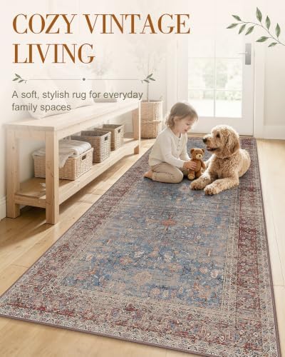 OLANLY 3x4 Washable Accent Rug, Soft Non Slip Carpet for Entryway Bedside