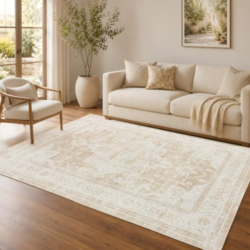 Vintage Area Rug 3x5 Ft Washable Rugs for Entryway Indoor