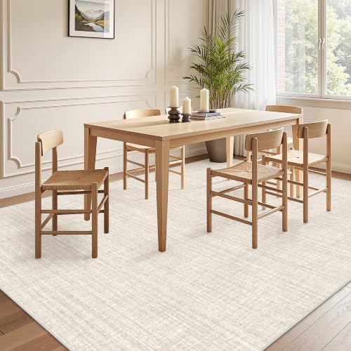 6x9 Area Rugs for Living Room,Large Washable Rug,Beige