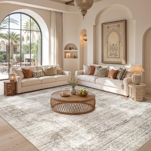 cotiled Boho 10x14 Area Rugs for Living Room: Large Moroccan Washable Rug