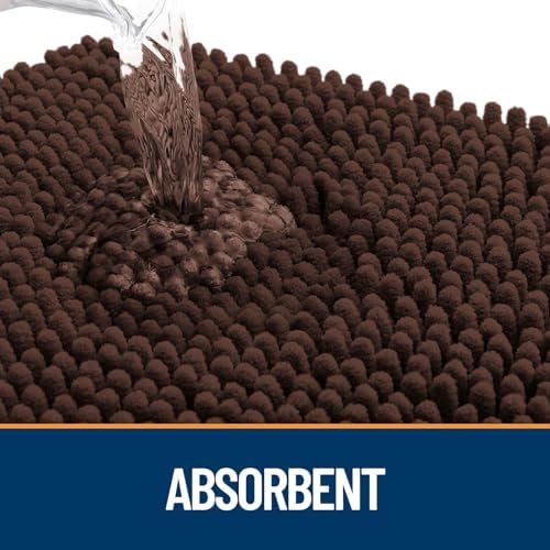 OLANLY Dog Door Mat for Muddy Paws 30x20, Super Absorbent Chenille Mud Mat