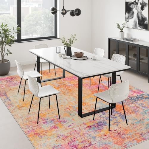 9x12 Area Rug Living Room: Modern Washable Soft Carpet Galaxy Haze