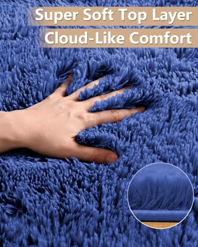 Smiry Area Rugs for Living Room Bedroom 5x7 ft, Fluffy Washable Carpet