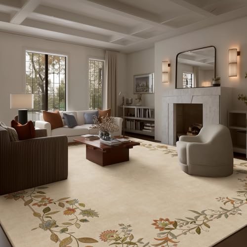 10x12 Area Rug Living Room: Washable Bedroom Rug Non Slip Soft Large Carpet