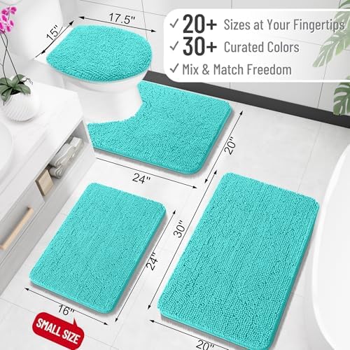 OLANLY Large Bathroom Rugs 47x32, Extra Soft Absorbent Chenille Bath Rugs