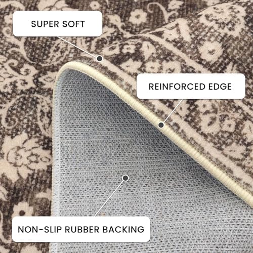 Vintage 2x5 Rug Washable Hallway Runner Non Slip Kitchen Runner