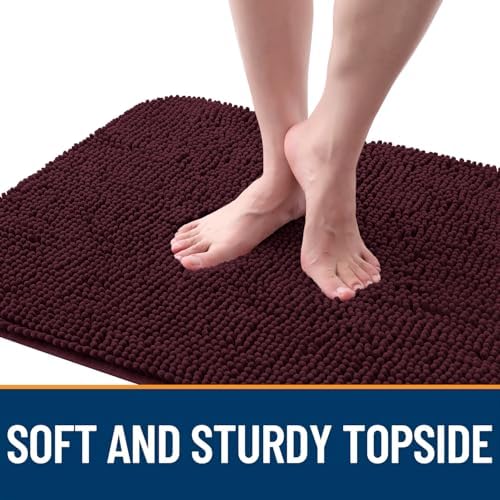 OLANLY Dog Door Mat for Muddy Paws 50x30, Super Absorbent Chenille Mud Mat