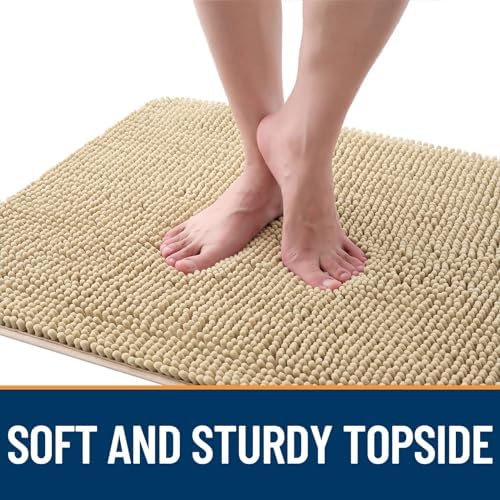 OLANLY Dog Door Mat for Muddy Paws 70x32, Super Absorbent Chenille Mud Mat