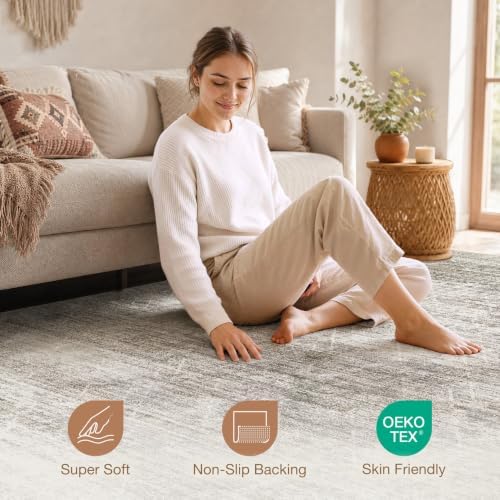 cotiled Boho 9x12 Area Rugs for Living Room: Large Moroccan Washable Rug