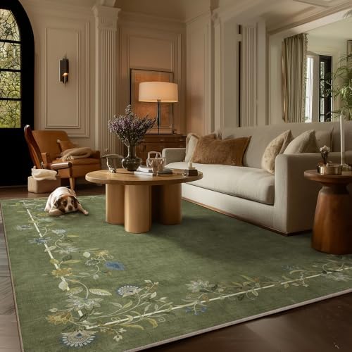 6x9 Living Room Area Rugs: Washable Bedroom Rug Non Slip Soft Large Carpet