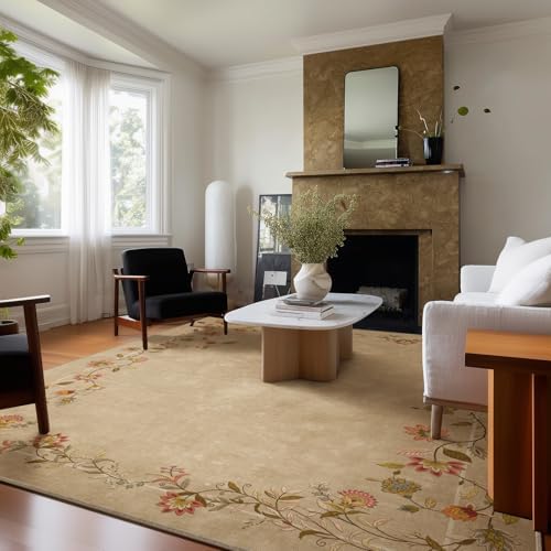 5x7 Living Room Area Rugs: Washable Bedroom Rug Non Slip Soft Large Carpet