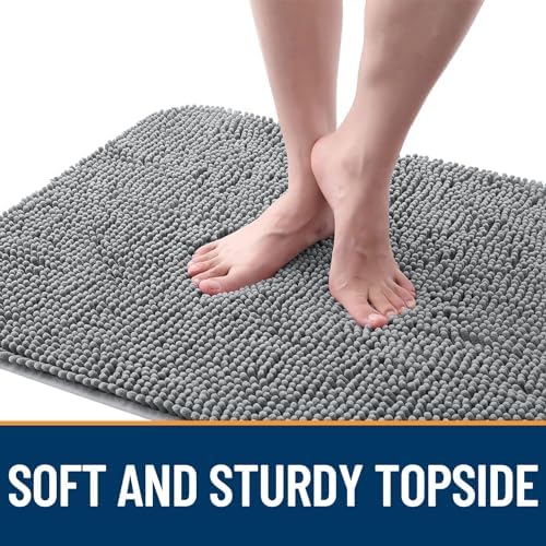 OLANLY Dog Door Mat for Muddy Paws 59x35, Super Absorbent Chenille Mud Mat