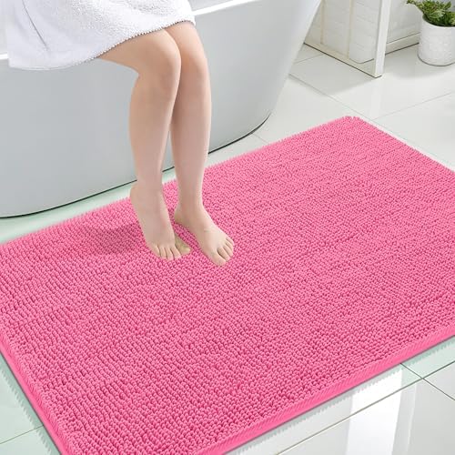 OLANLY Large Bathroom Rugs 47x32, Extra Soft Absorbent Chenille Bath Rugs