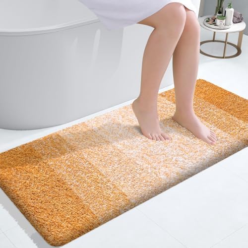 OLANLY Bathroom Runner Rug 45x27, Extra Soft Absorbent Microfiber Bath Rugs