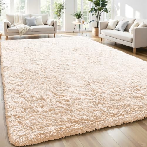 Smiry Area Rugs for Living Room Bedroom 5x7 ft, Fluffy Washable Carpet