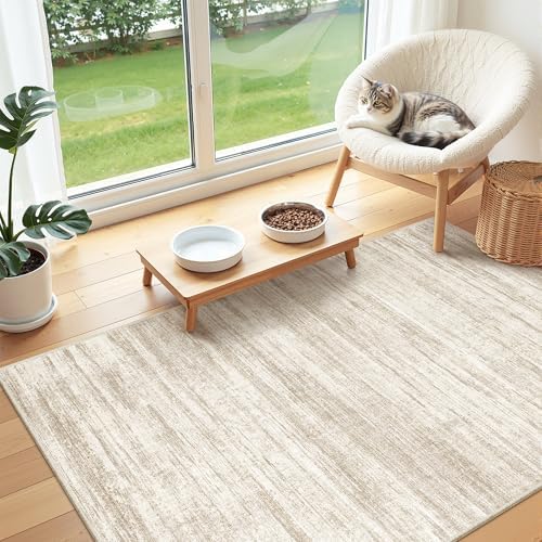 3x4 Rugs for Entryway,Washable Area Rug,Brown