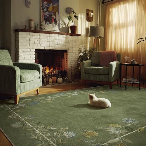 Washable Bedroom Area Rugs 4x6: Small Living Room Rug Non Slip Throw Carpet