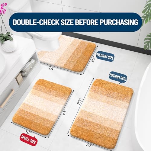 OLANLY Bathroom Rugs Mat 34x21, Extra Soft Absorbent Microfiber Bath Rugs