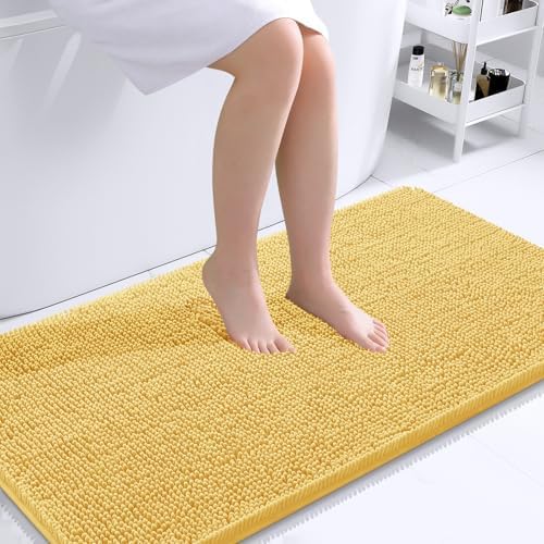 OLANLY Bathroom Runner Rugs 44x24, Extra Soft Absorbent Chenille Bath Rugs