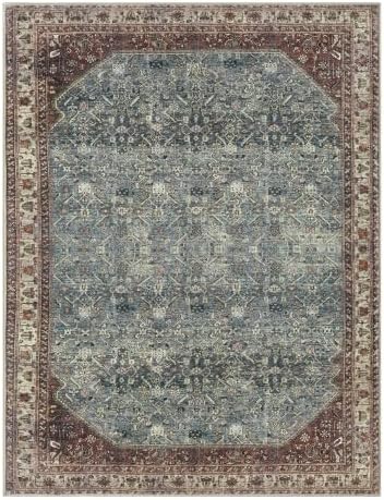 Keen Home Design Vintage Washable Entryway Rug, Non-Slip Low Pile, 3x5