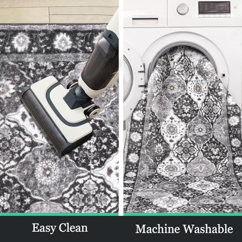 HEBE Hallway Runner Rug 2'x6', Washable Non Slip Kitchen Rug Runner