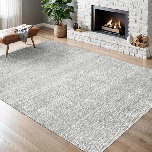 Valenrug 7x9 Area Rug Non Slip, Washable Area Rugs for Living Room, Grey