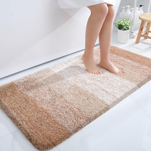OLANLY Bathroom Runner Rug 47x24, Extra Soft Absorbent Microfiber Bath Rugs