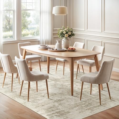 Soalmost 10x14 Area Rugs for Living Room Washable Rug Abstract Beige/Gray