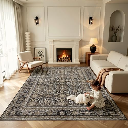 Ruaruarug Washable Area Rug 8×10 for Living Room, Ultra Soft, Copper