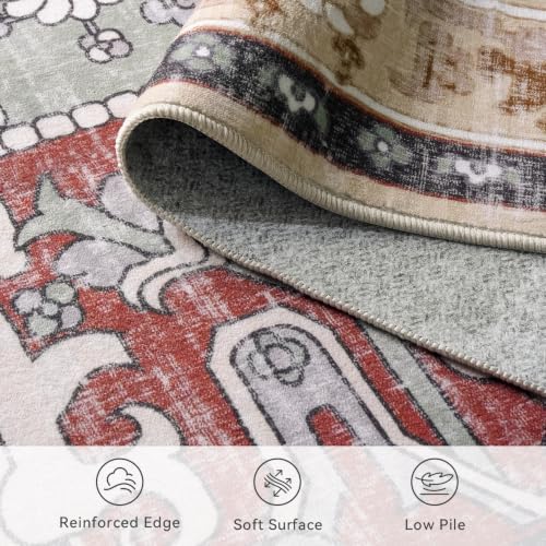 Lofus 9x12 Area Rugs for Living Room and Bedroom, Beige Washable Carpets