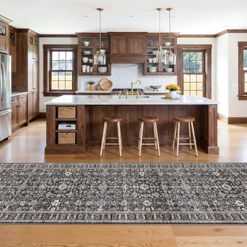 Washable Hallway Runner Rug 3x20: Non Slip Runner Rugs with Rubber Backing
