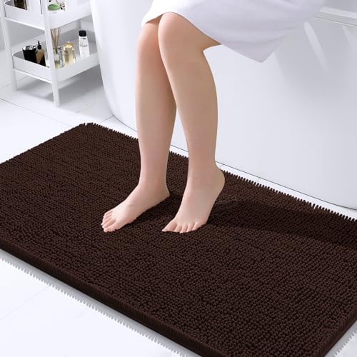 OLANLY Bathroom Runner Rugs 45x27, Extra Soft Absorbent Chenille Bath Rugs