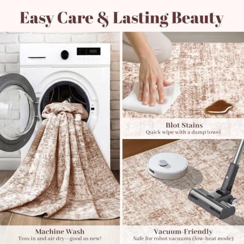 Homemate Washable Rug 6x9 Area Rugs - Vintage Rugs for Living Room