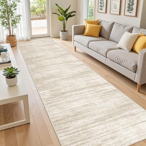 2x10 Runner Rug Non Slip,Washable Hallway Runner Rug,Brown