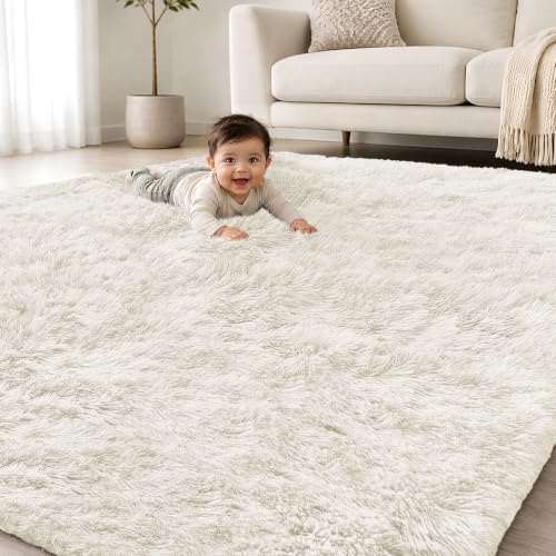 Smiry Area Rugs for Living Room Bedroom 9x12 ft, Fluffy Washable Carpet