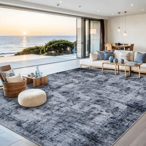 8x10 Area Rugs Washable Abstract Rug for Living Room Bedroom