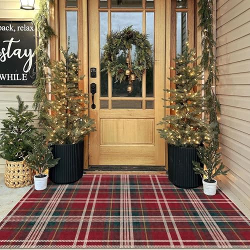 Christmas 3x5 Entry Rug Non-Slip Indoor Outdoor Mats for Front Door