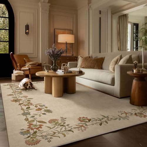 6x9 Area Rugs for Living Room: Washable Bedroom Rug Non Slip Large Carpet