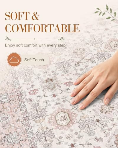 OLANLY 2x3 Washable Small Rug Non Slip Indoor Door Mat for Entryway Bedside
