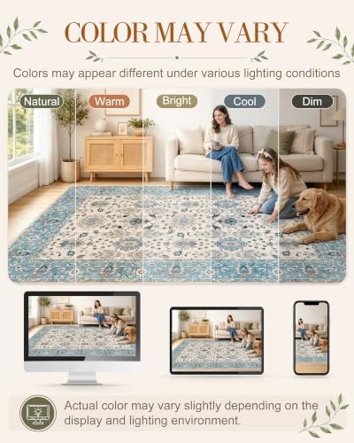 OLANLY 2'6"x14' Washable Runner Rug, Non Slip Carpet for Hallway Kitchen
