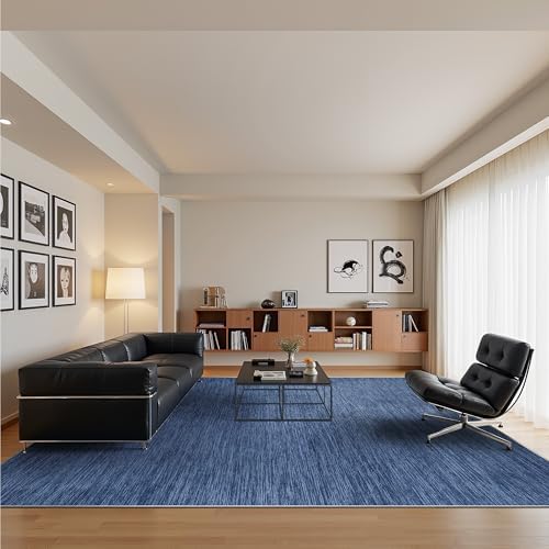 Valenrug 7x9 Area Rug Non Slip, Washable Area Rugs for Living Room, Navy