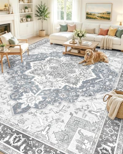 OLANLY 10x12 Washable Area Rug, Soft Non Slip Carpet for Living Room