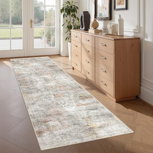 2x6 Runner Rug Non Slip,Washable Hallway Runner Rug,Green