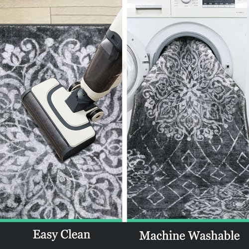 HEBE Hallway Runner Rug 2'x8', Washable Non Slip Kitchen Rug Runner