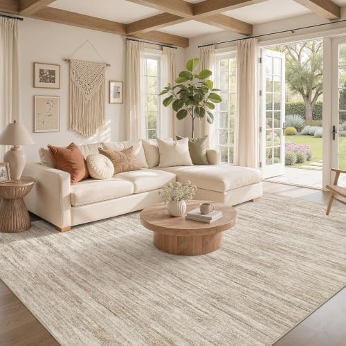 Nakagishi Boho 10x14 Area Rug Living Room Rugs Machine Washable Dark Brown