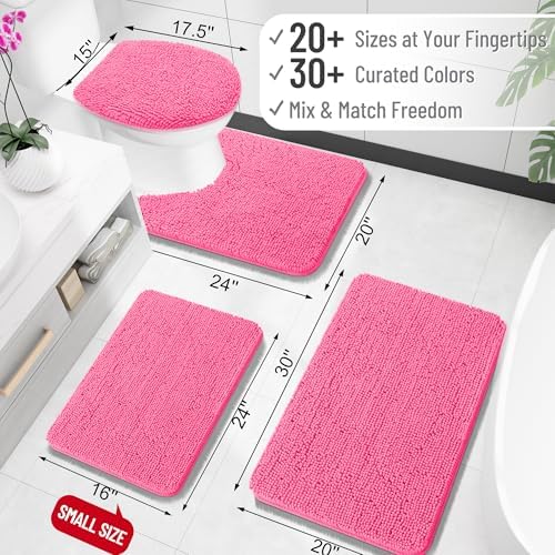 OLANLY Large Bathroom Rugs 47x32, Extra Soft Absorbent Chenille Bath Rugs