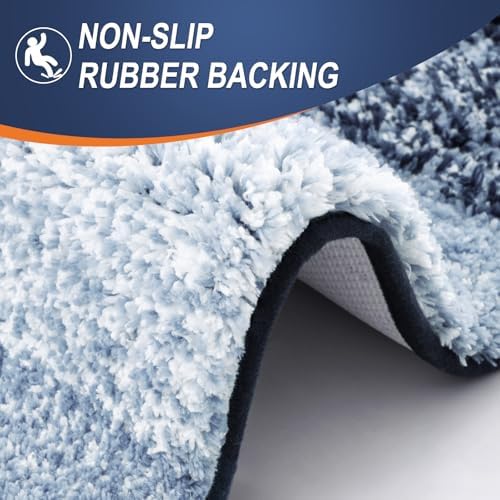 OLANLY Bathroom Runner Rug 47x24, Extra Soft Absorbent Microfiber Bath Rugs