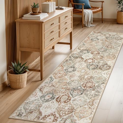 Lahome Moroccan Hallway Rug, 2'5''x8' Kitchen Runner Rugs Non Skid Washable