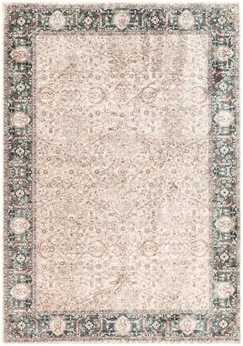 Keen Home Design Vintage Washable Area Rug, Non-Slip Low Pile, 9x12