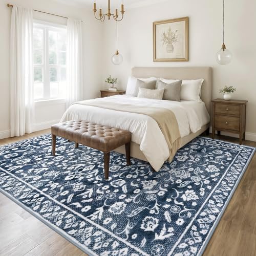 Vintage 9x12 Rugs Washable Living Room Area Rug Non Slip